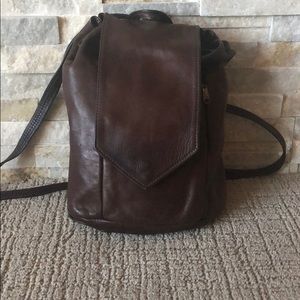 Leather backpack
